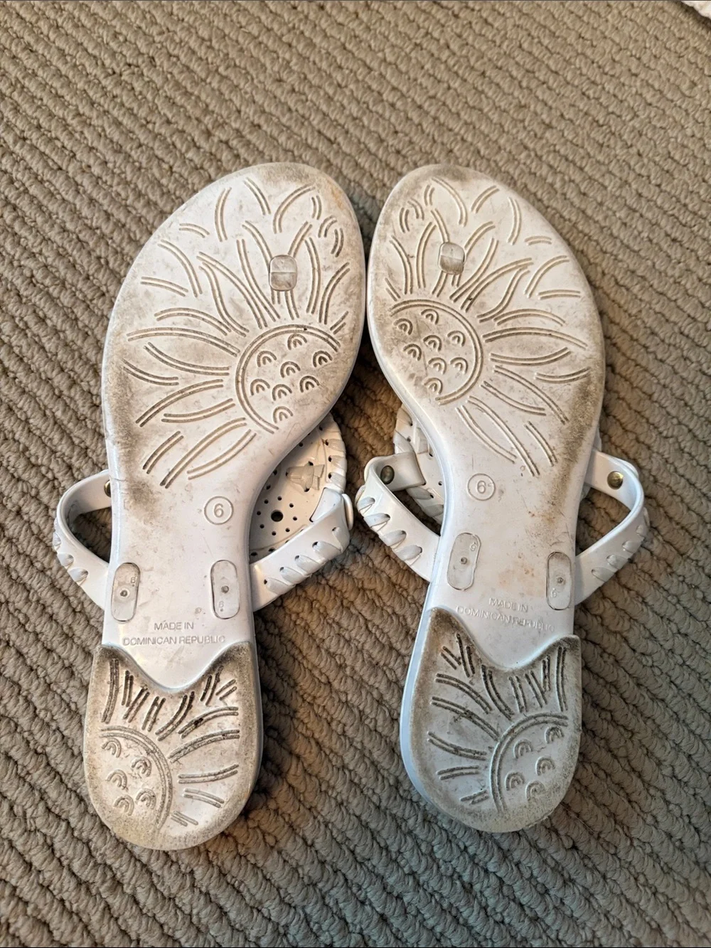 Jack Rogers White Leather Sandal